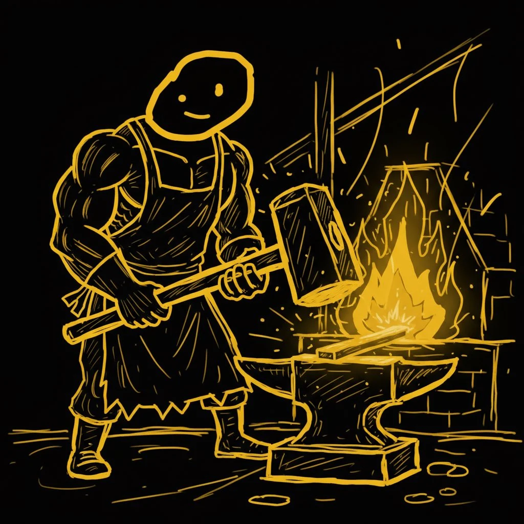 CWOIN community art: blacksmith scene