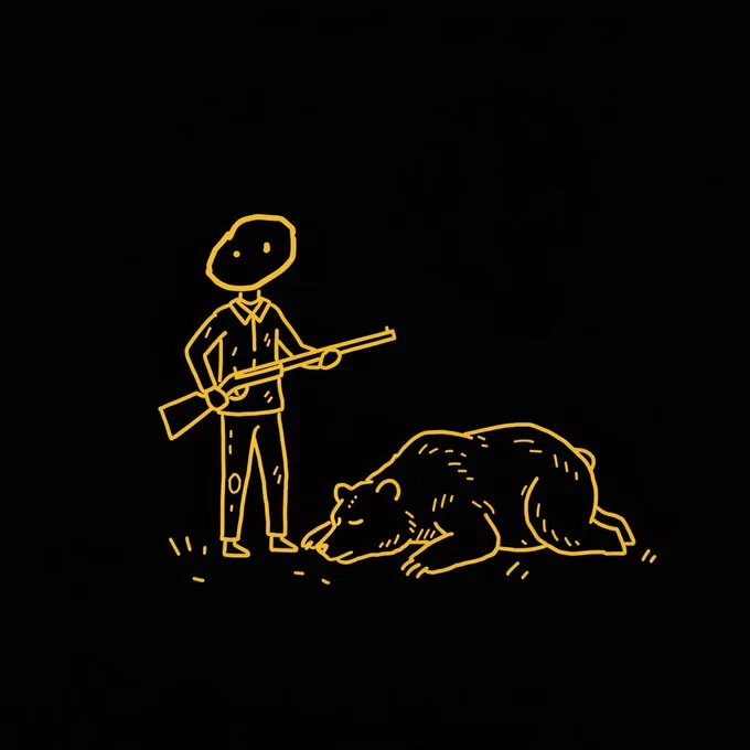CWOIN community art: figure and bear